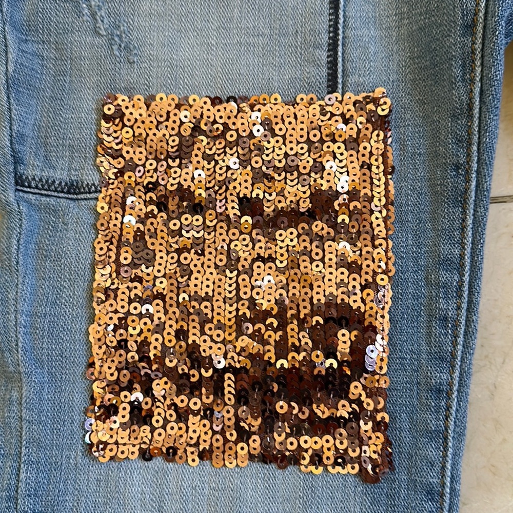 Host PICK INC Sequins Patch Distressed Boyfriend Regular Fit Jeans SOLD OUT - Picture 13 of 15